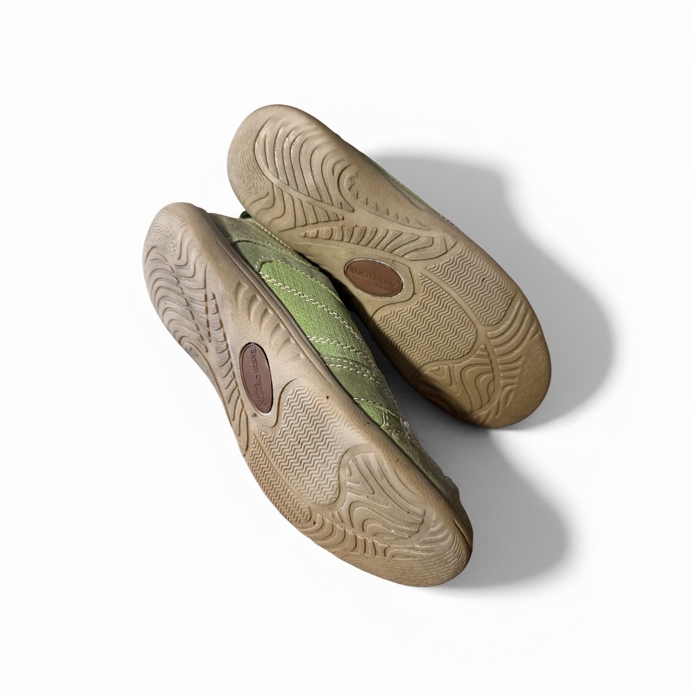 Earth Origins Carly Women's Leather Slip-On Comfort Sneakers Green Size 8M - Picture 6 of 6